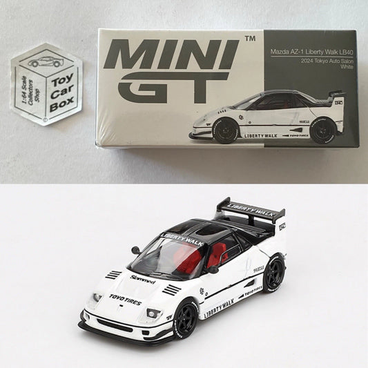 Mini GT #953 - Mazda AZ-1 Liberty Walk LB40 (White 2024 Tokyo Show - 1/64) N38g