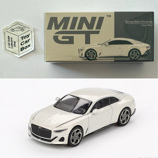 MINI GT #969 - Bentley Batur Bonneville (Pearl White - 1/64 - Boxed) N50g