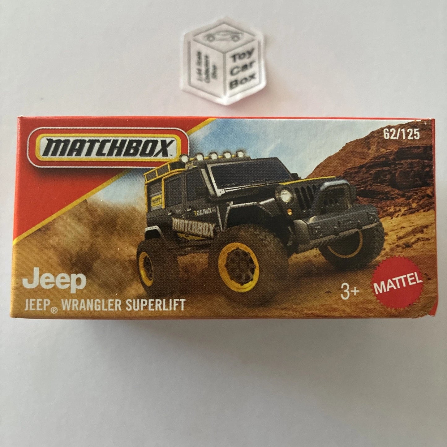 2026 MATCHBOX #62 - Jeep Wrangler Superlift (Black - Power Grab) B42g