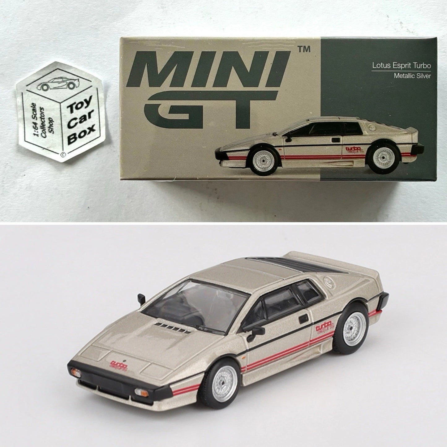 Mini GT #1109 - Lotus Esprit Turbo (Metallic Silver - 1/64 - Sealed Box) N50g