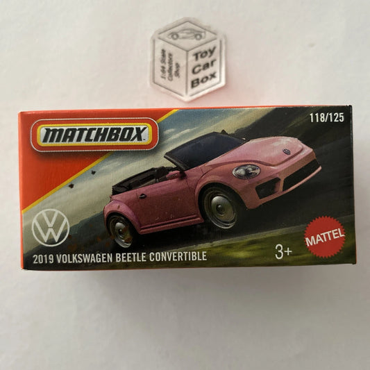 2025 MATCHBOX #118 - 2019 Volkswagen Beetle Convertible (Pink - Power Grab) B50