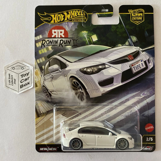 2025 HOT WHEELS Car Culture - ‘07 Honda Civic Type R (White - Ronin Run 2) G20