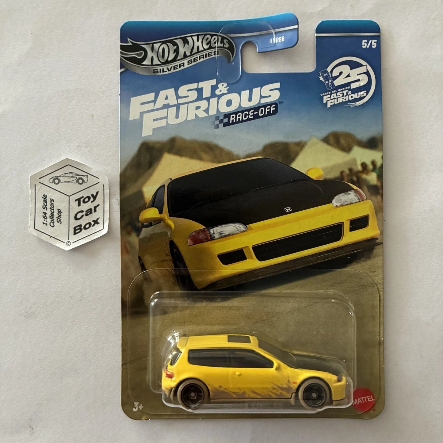 2026 HOT WHEELS Fast & Furious - Honda Civic EG (Yellow #5 Race Off) C85