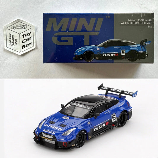 Mini GT #1124 - Nissan LB-Silhouette Works GT 35GT-RR (Blue - 1/64 - Boxed) N50g