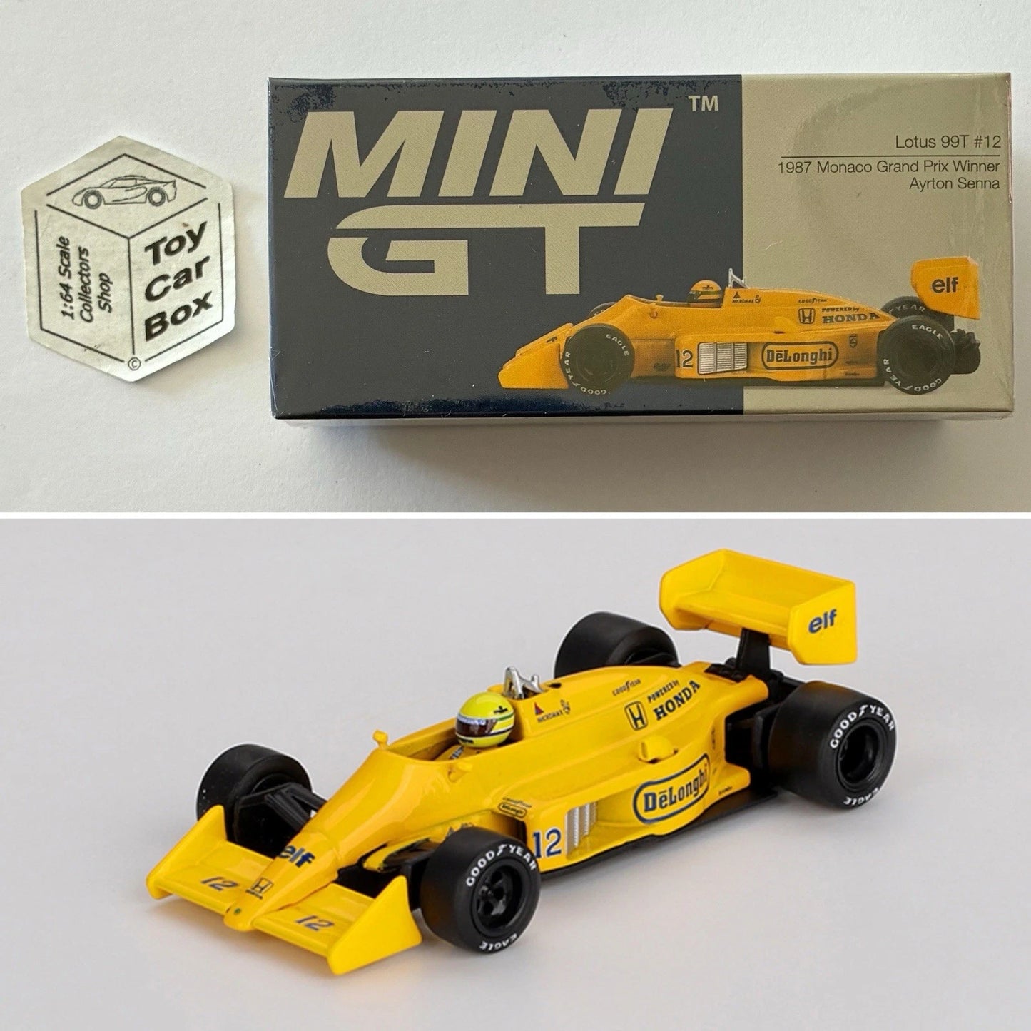 MINI GT #1088 - Lotus 99T #12 (‘87 Monaco Grand Prix Winner - Ayrton Senna) N50g