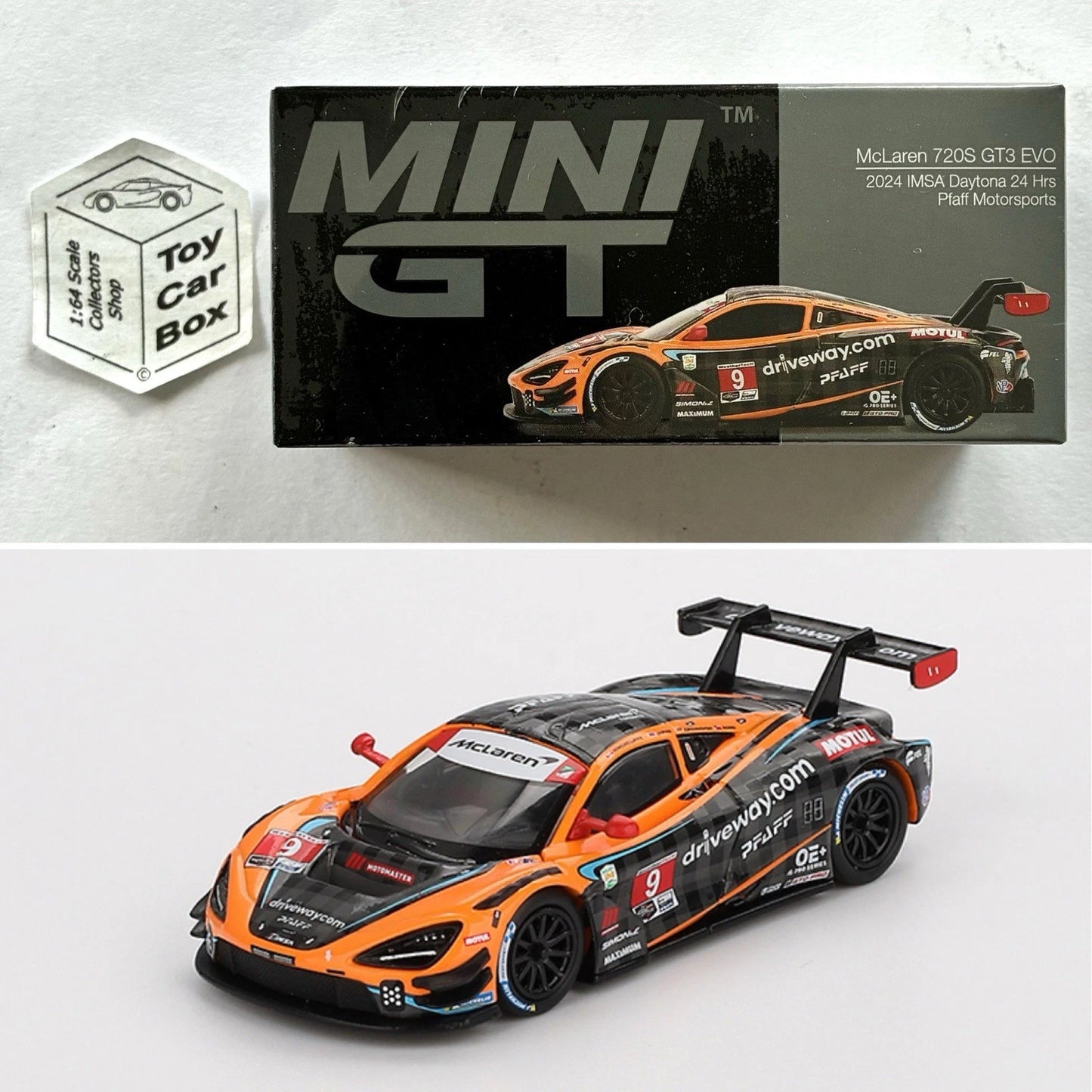 Mini GT #984 - McLaren 720S GT3 EVO (‘24 IMSA Daytona 24hrs - Boxed) Tg