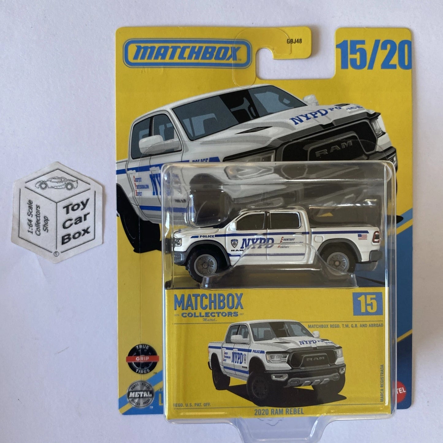 2025 MATCHBOX Collectors #15 - 2020 Ram Rebel (Premium - White - NYPD) H00