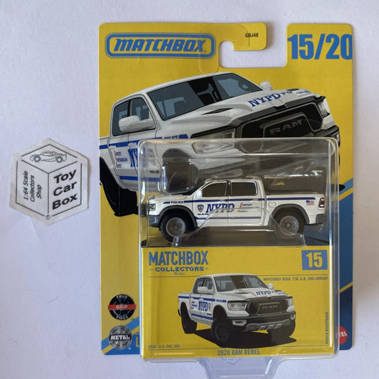 2025 MATCHBOX Collectors #15 - 2020 Ram Rebel (Premium - White - NYPD) H00