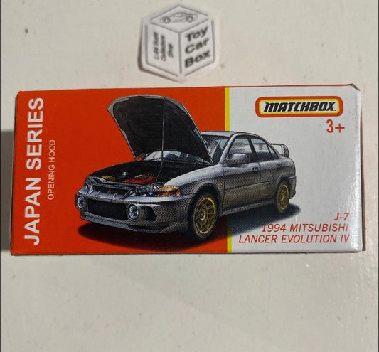 2022 MATCHBOX Japan Series #J7 - 94 Mitsubishi Lancer Evolution IV (Silver) D06g