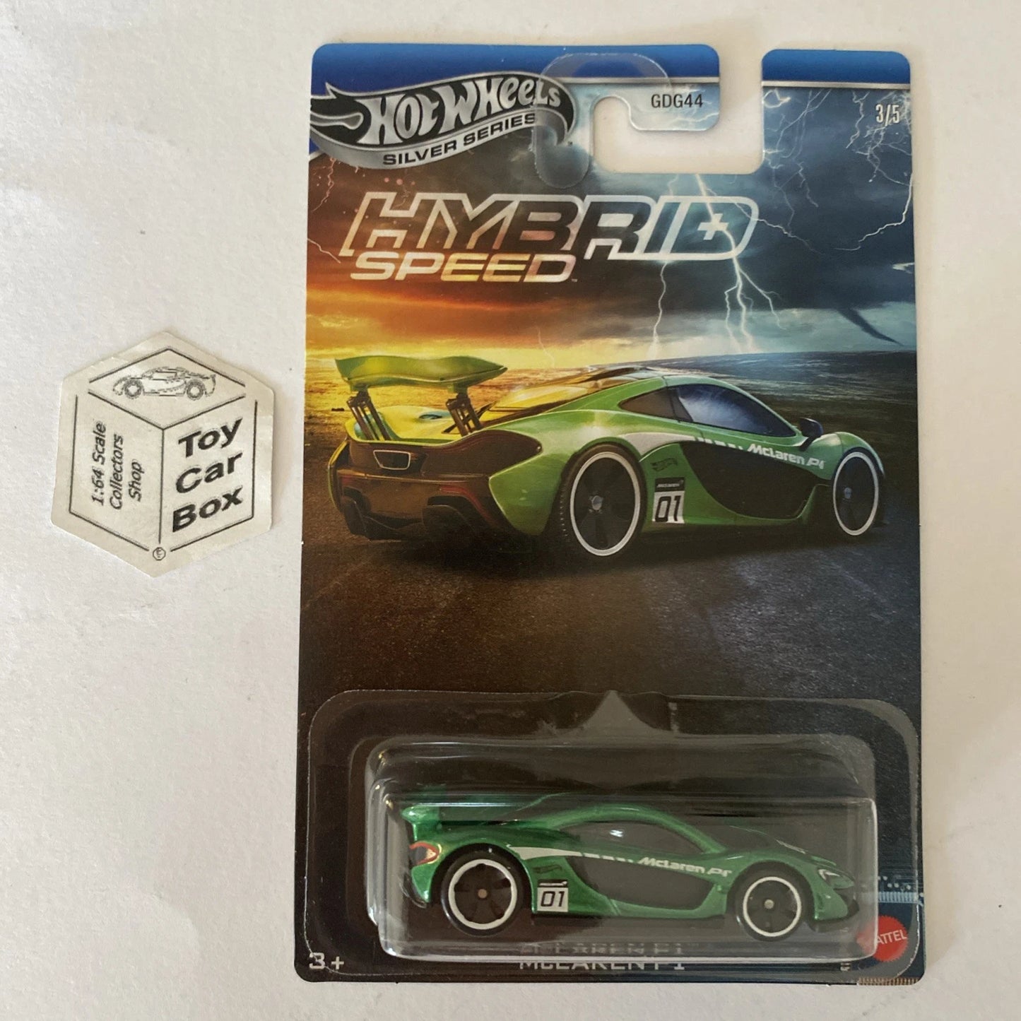 2025 HOT WHEELS Themed - Mclaren P1 (Green #3 Hybrid Speed) D00