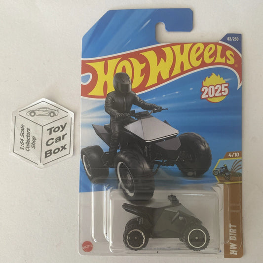 2025 HOT WHEELS #82 - Tesla Cyberquad (#4 HW Dirt - Long Card) B00
