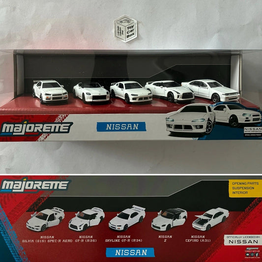 MAJORETTE Nissan Gift Set (Silvia S15, Skyline R34, Cefiro, GT-R R35, Z) BG73