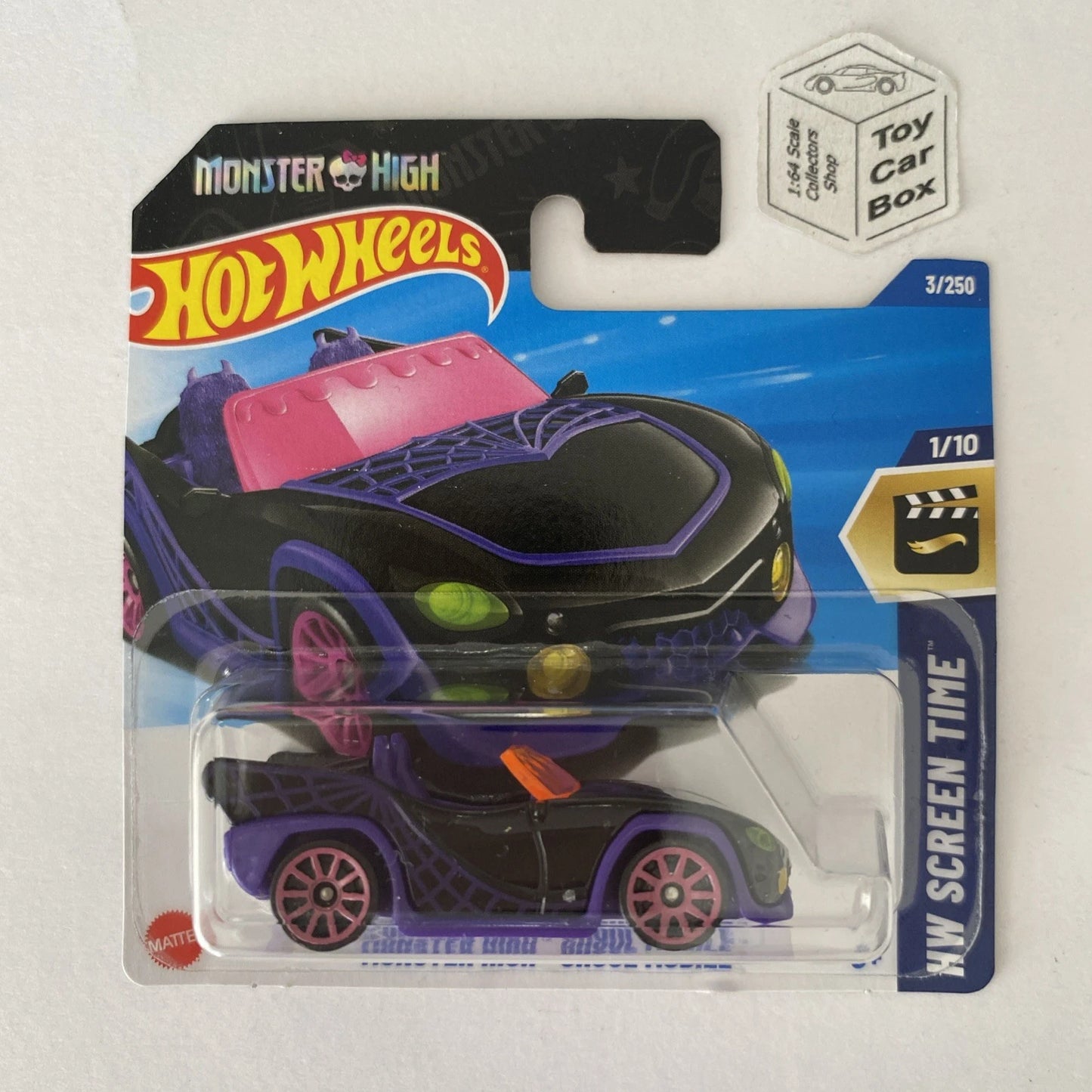 2025 HOT WHEELS #3 - Monster High Ghoul Mobile (#1 Screen Time - Short Card) B13