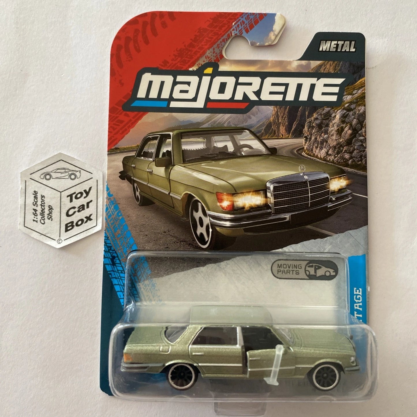 MAJORETTE Mercedes-Benz 450 SEL (Green - 1:64* Vintage Cars - Opening Doors) E38