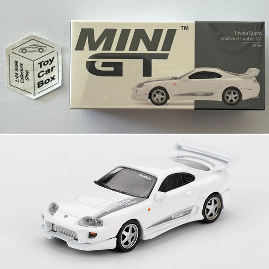 MINI GT #1104 - Toyota Supra Veilside Combat V-I (White - 1/64 - Boxed)
