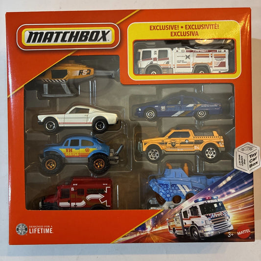 2026 MATCHBOX 8 Pack (Including Exclusive Scania P360 Fire Truck) Q03g