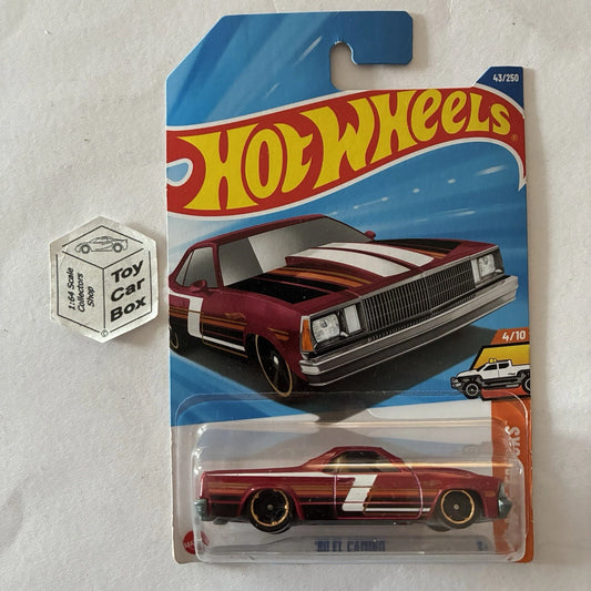 2025 HOT WHEELS #43 - ‘80 Chevy El Camino (Red - Long Card) A80