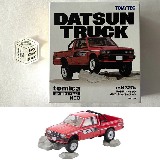 TOMICA Limited Vintage Neo - Datsun Truck 4WD King Cab (Red #LV-N320b) CC33