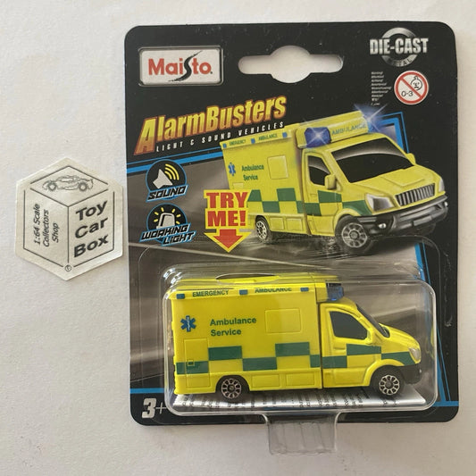 MAISTO 1:64 Alarm Busters - Mercedes Sprinter Lookalike (Ambulance - Lights & Sounds) C30