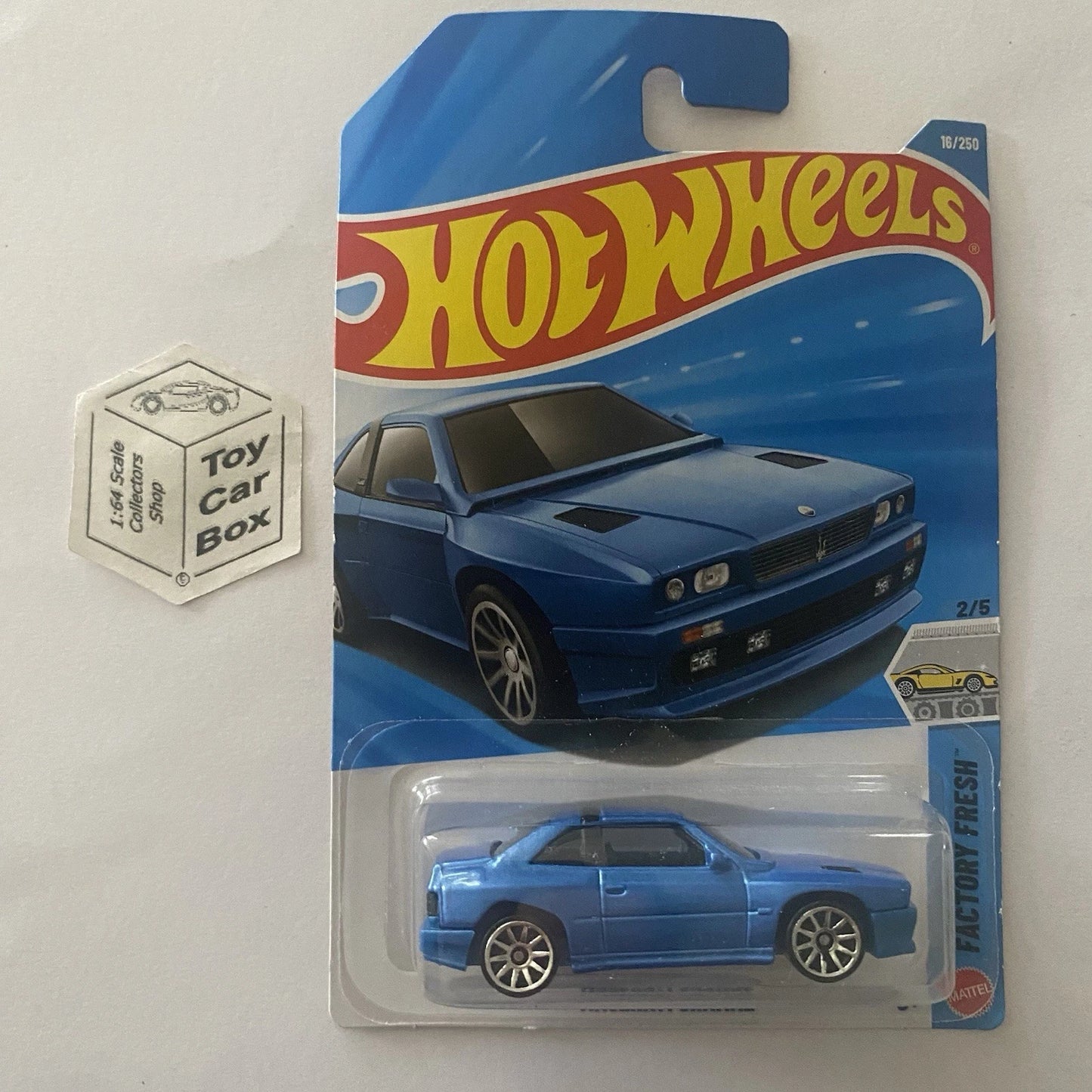 2026 HOT WHEELS #16 - Maserati Shamal (Blue #2 Factory Fresh - Long Card) B64