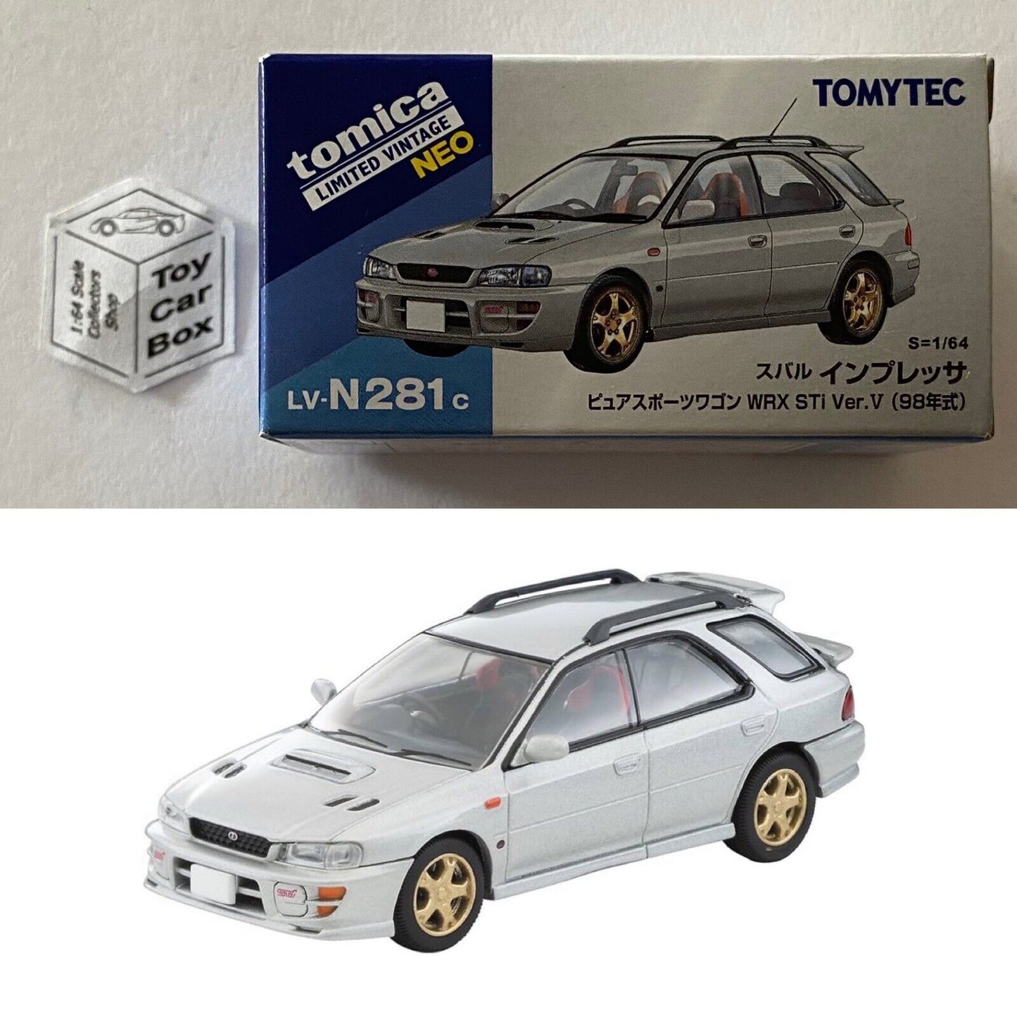 TOMICA Limited Vintage - Subaru Impreza Sports Wagon WRX (Silver - N281c) BH01