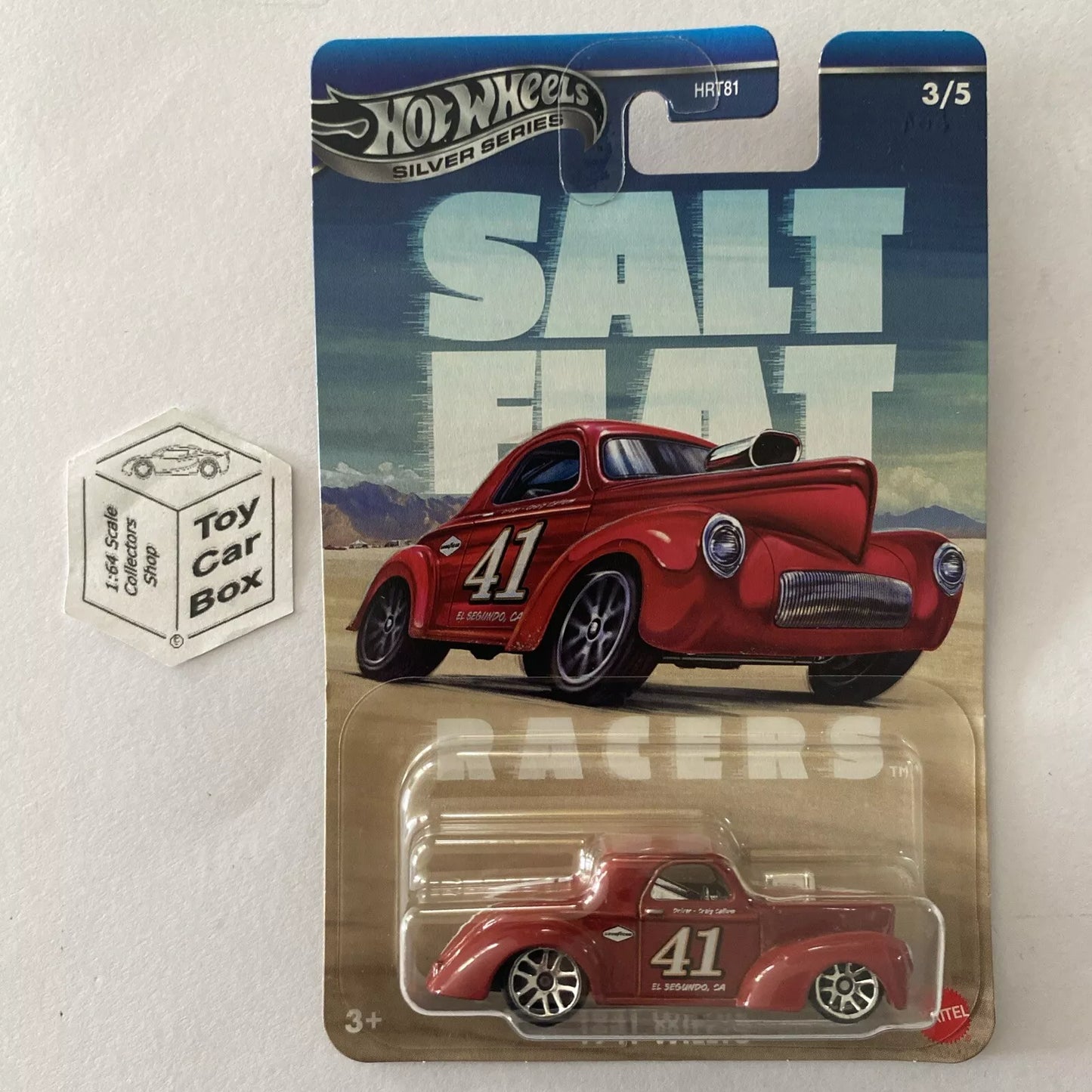 2024 HOT WHEELS Themed - 1941 Willys (Salt Flat Racers - #3 Red) C60