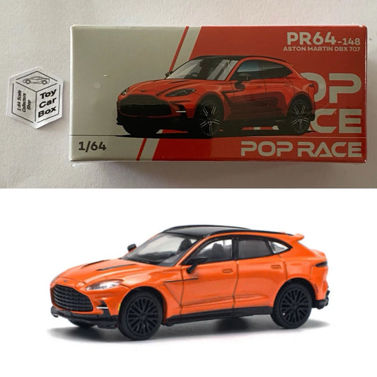 POP RACE - Aston Martin DBX 707 (1:64 Scale - Orange #PR64-148 - Boxed) Q84g