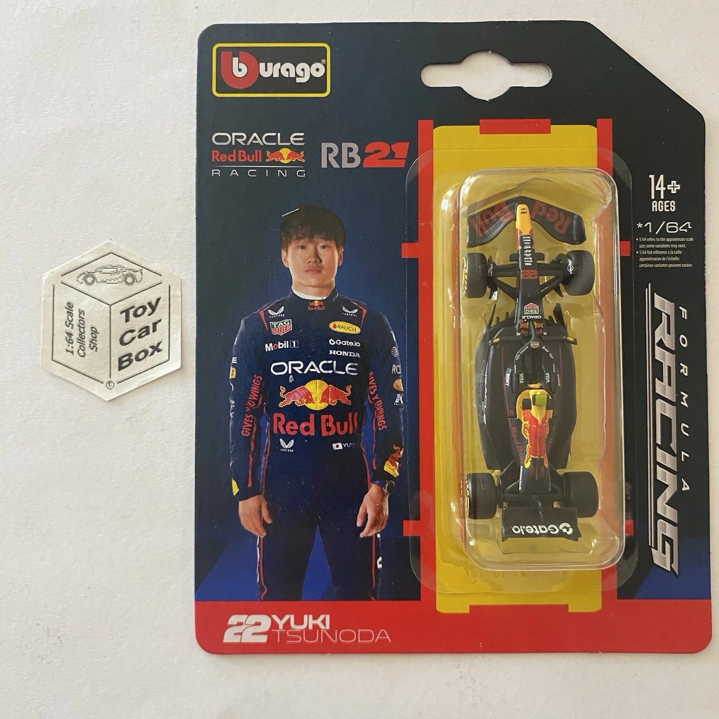 BBURAGO 1/64 Formula 1 - Oracle Red Bull RB21 (#22 Yuki Tsunoda - 2025 F1) L05