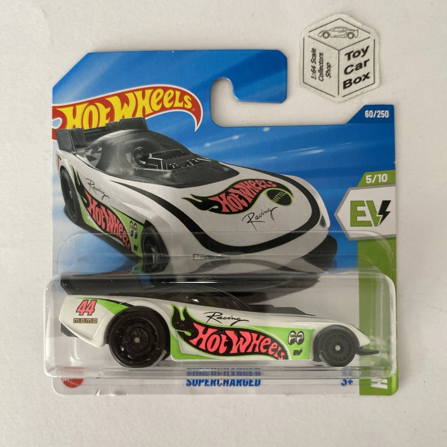 2025 HOT WHEELS #60 - Supercharged (White #5 HW EV - Short Card) B13