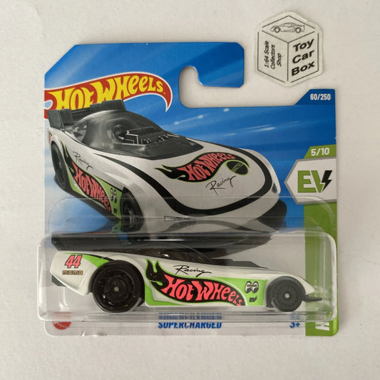 2025 HOT WHEELS #60 - Supercharged (White #5 HW EV - Short Card) B13
