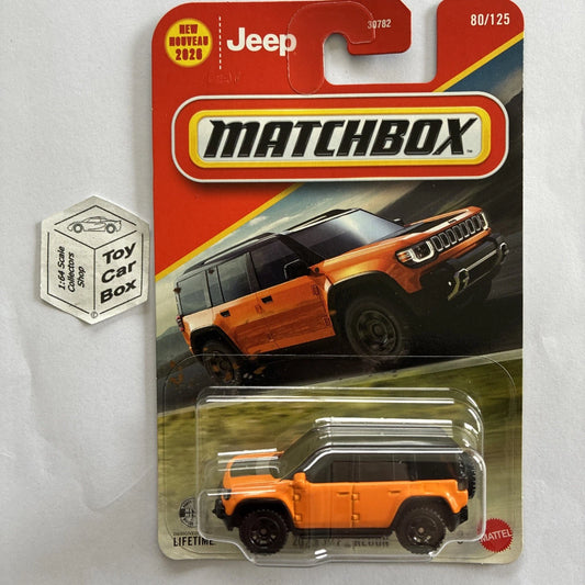 2026 MATCHBOX #80 - 2025 Jeep Recon (Orange - Long Card - New For 2026) C00