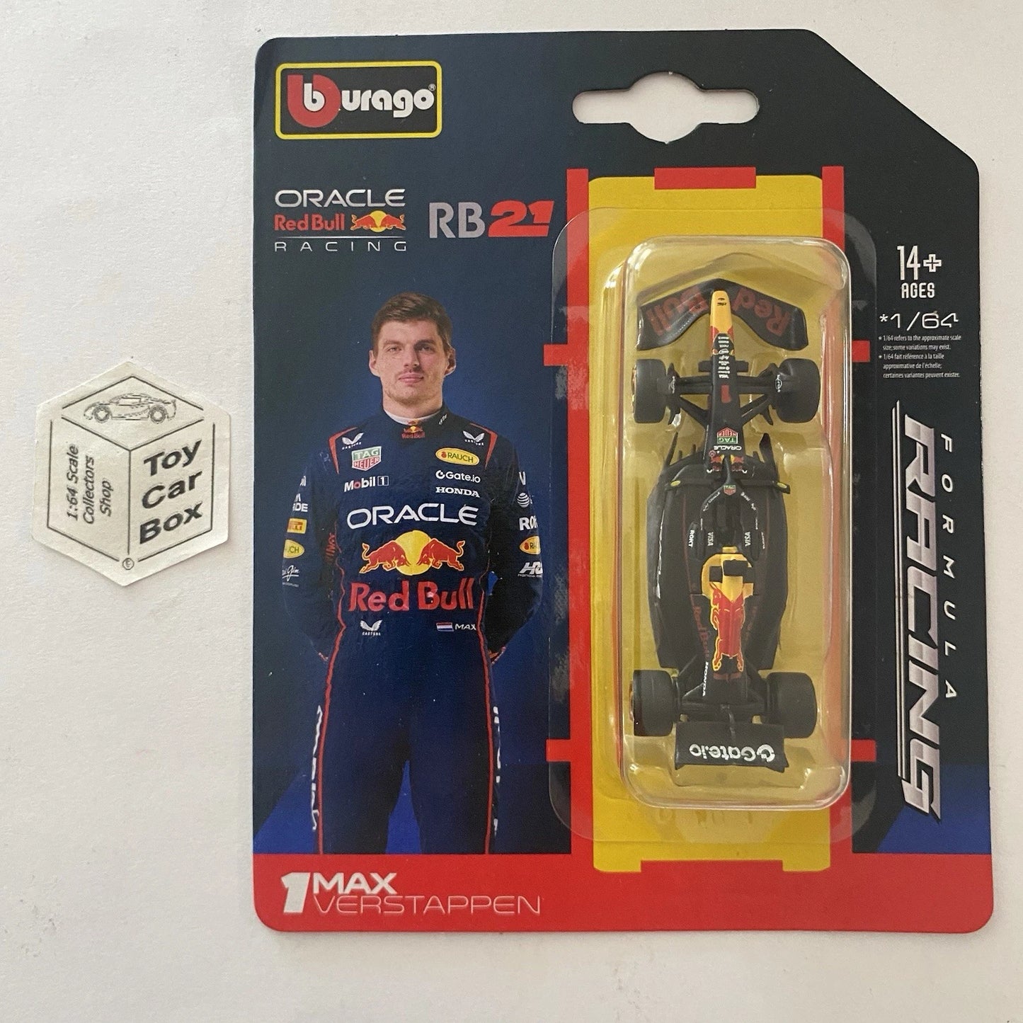 BBURAGO 1/64 Formula 1 - Oracle Red Bull RB21 (#1 Max Verstappen - 2025 F1) L05