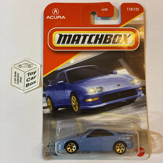 2026 MATCHBOX #118 - 1997 Acura / Honda Integra Type R (Blue - Long Card) B00