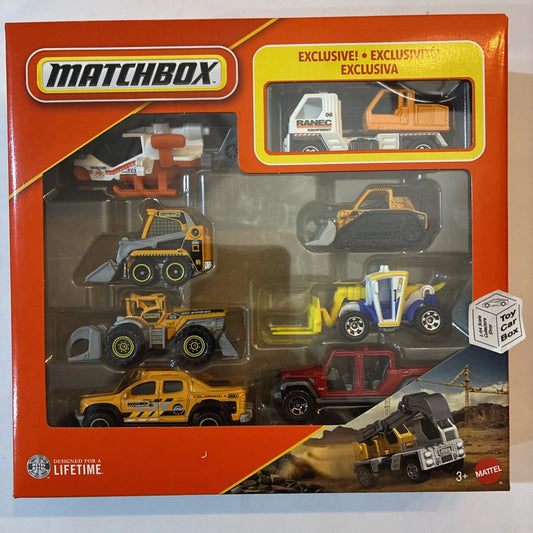 2026 MATCHBOX 8 Pack (Including Exclusive RANEC Crane Truck) Q03g