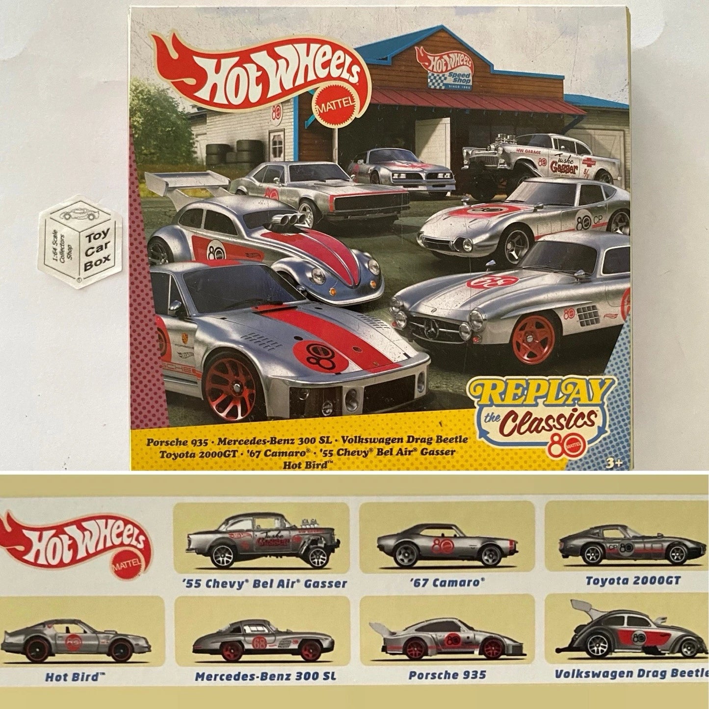 2025 HOT WHEELS 80th Replay The Classics 7 Car Set (300SL, 935, Toyota, VW) CA5