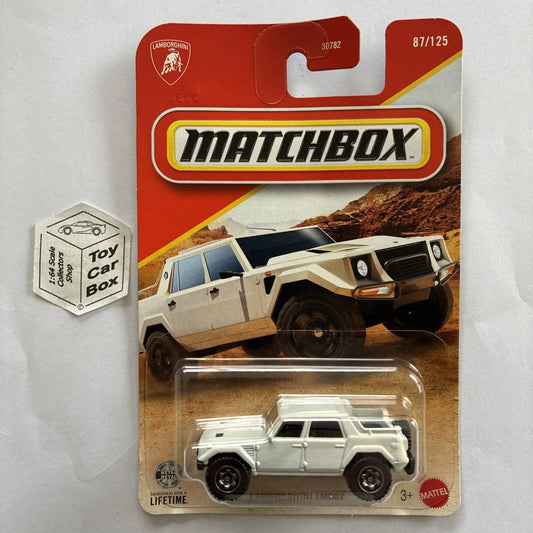 2026 MATCHBOX #87 - Lamborghini LM002 (White - Long Card - Unopened) C00