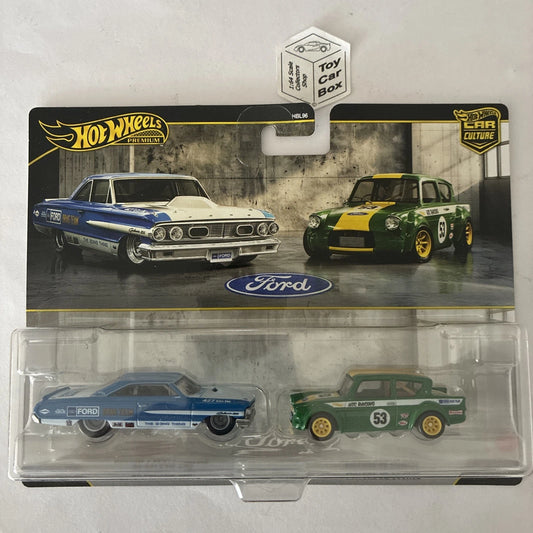 2026 HOT WHEELS Twin Set - Custom ‘64 Galaxie 500 & ‘67 Ford Anglia Racer - Q42g