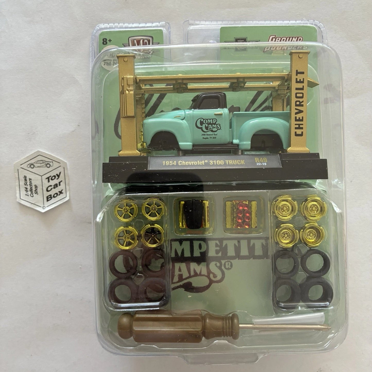M2 MACHINES - 1954 Chevrolet 3100 Truck (Green Chase - 1:64 Model Kit R49) O53g