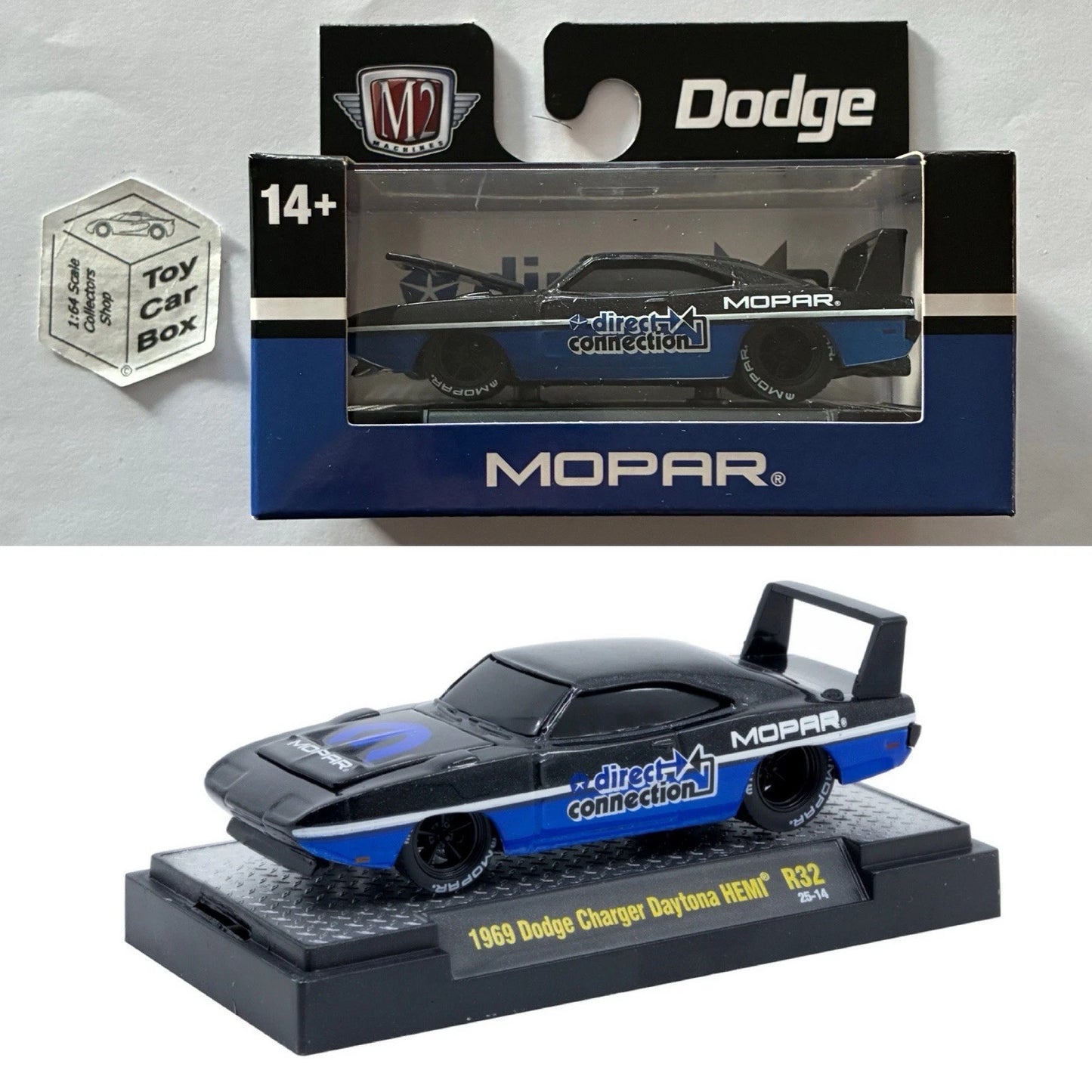 M2 MACHINES - 1969 Dodge Charger Daytona Hemi (Mopar - Ground Pounders R32) L92g