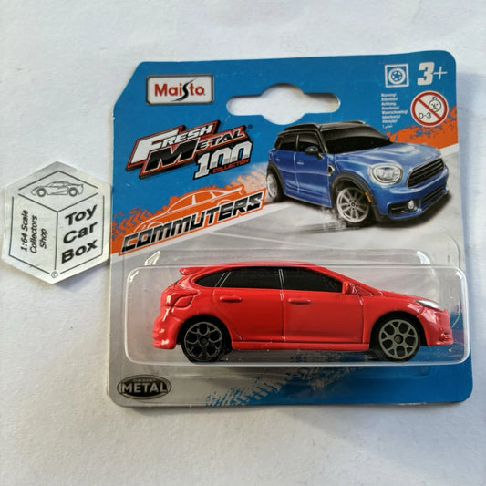 MAISTO Fresh Metal - Ford Focus ST - 3rd Gen (Red - 1/64 Scale* - Blister) C94g
