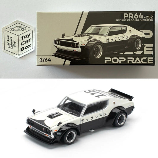 POP RACE - Nissan Skyline GT-R KPGC110 Kenmeri (1:64 NPA Style #PR64-252) Q85g