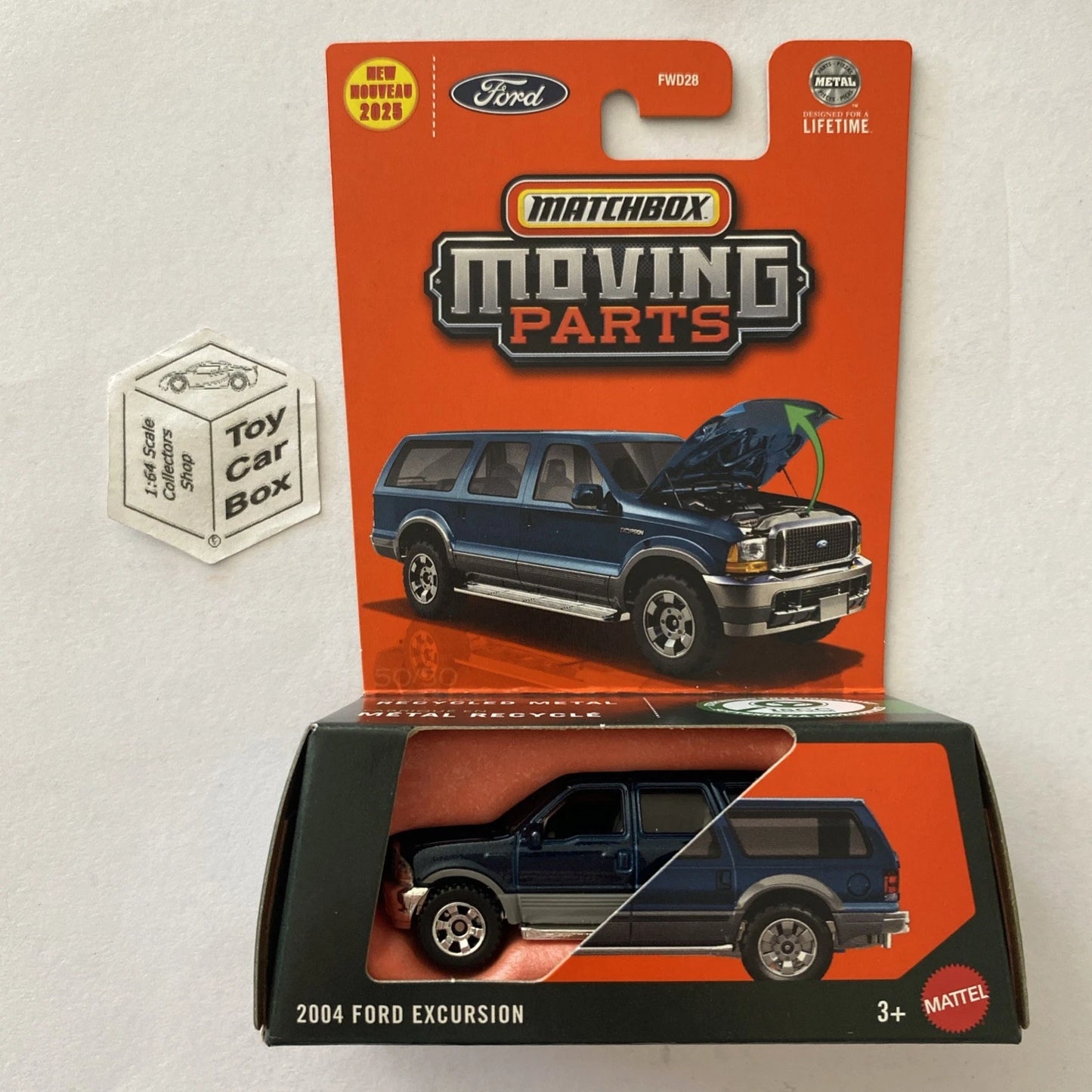 2025 MATCHBOX Moving Parts - 2004 Ford Excursion (Blue #50 Opening Hood) F00