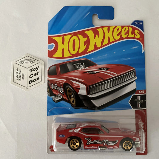 2025 HOT WHEELS #175 - ‘71 Mustang Funny Car (Red #4 Mustang Go - Long Card) B00
