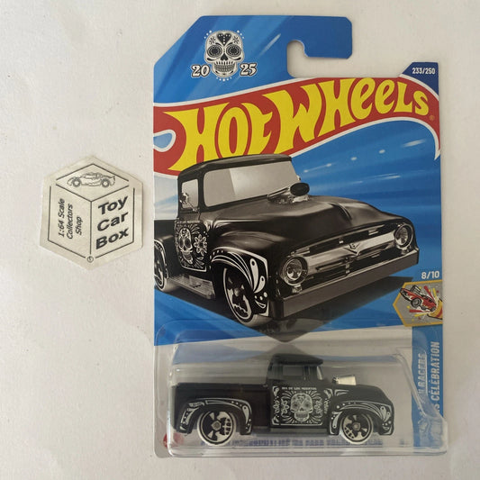 2025 HOT WHEELS #233 - Custom ‘56 Ford Truck (Celebration Racer - Long Card) A44