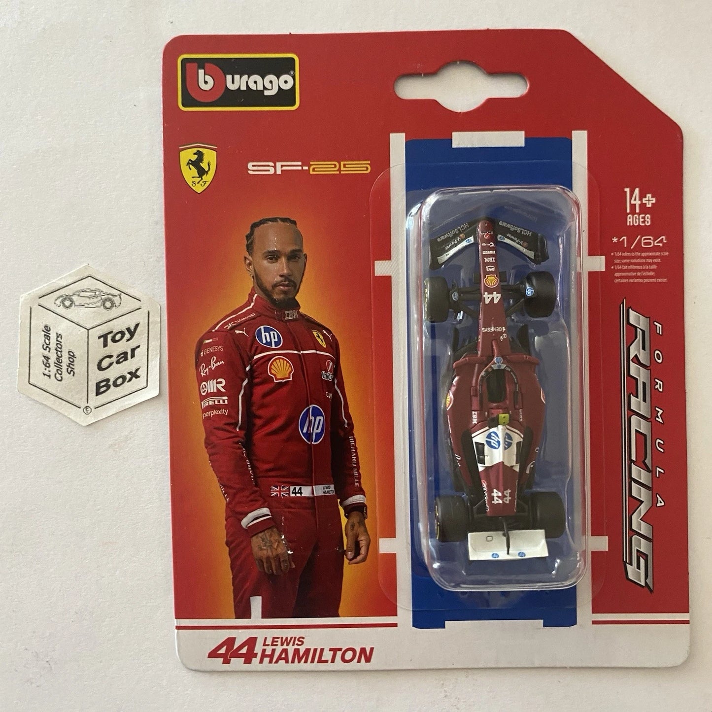 BBURAGO 1/64 Formula 1 - Ferrari SF25 (#44 Lewis Hamilton - 2025 F1 Season) L05