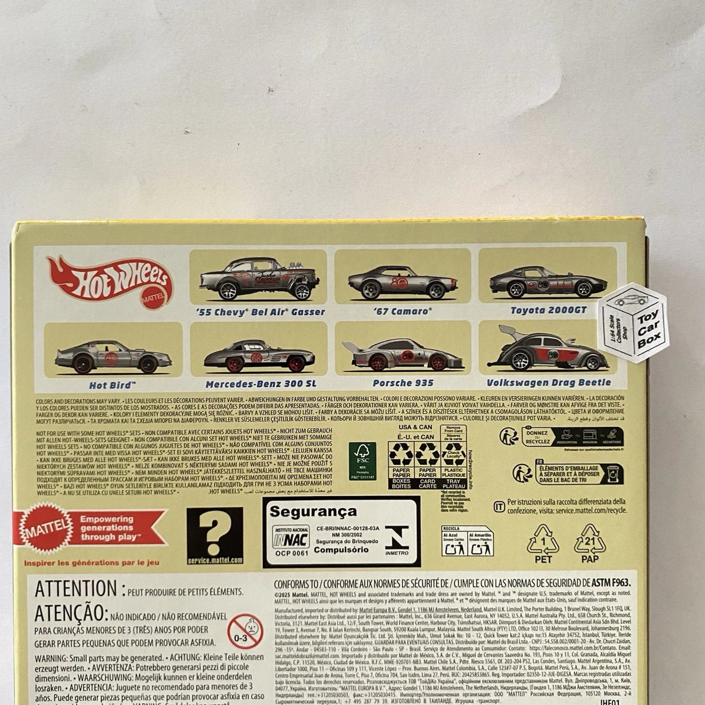 2025 HOT WHEELS 80th Replay The Classics 7 Car Set (300SL, 935, Toyota, VW) CA5