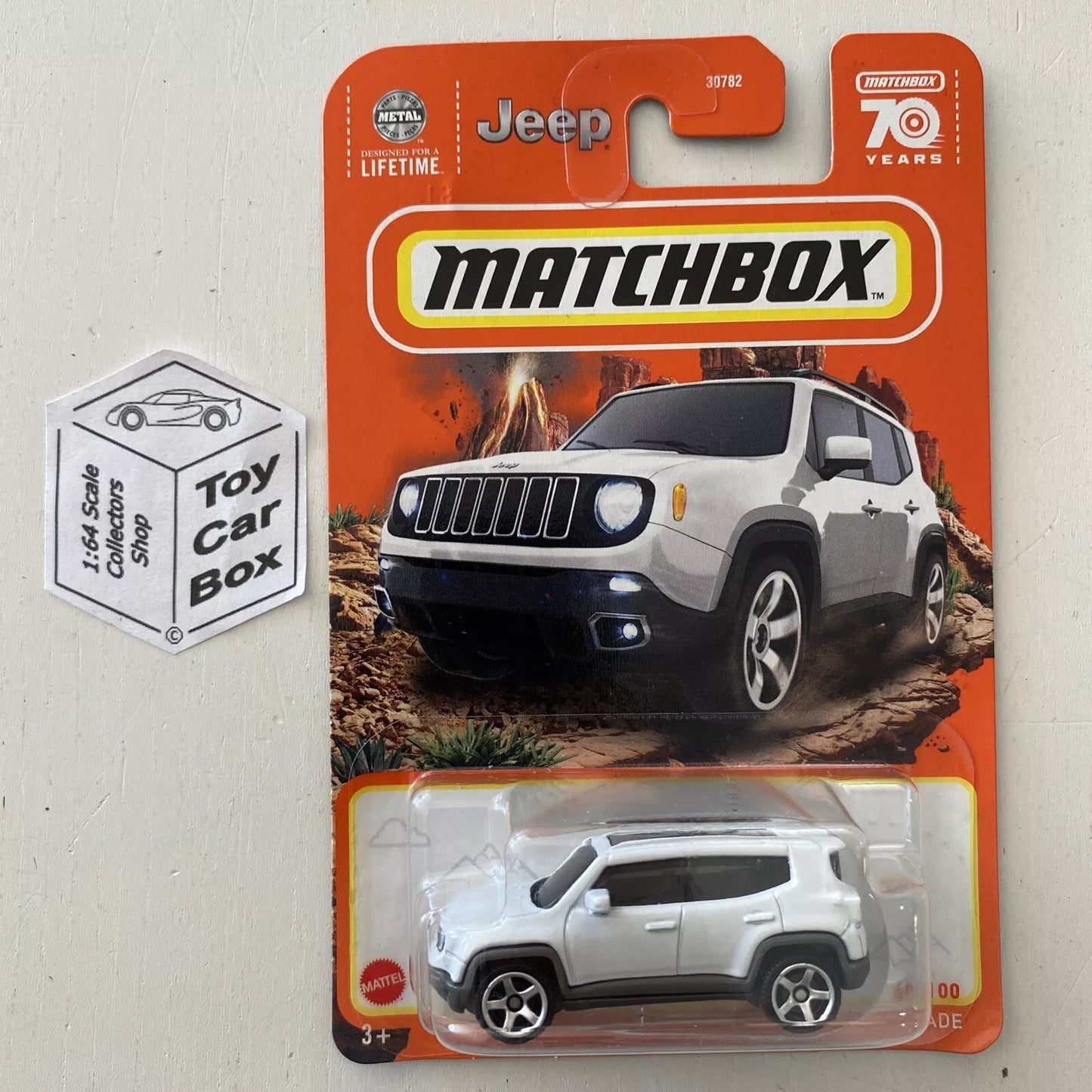 2023 MATCHBOX #40 - 2019 Jeep Renegade (White - Long Card) B00