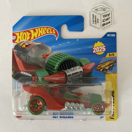 2025 HOT WHEELS #197 - Hot Wheengs (Red #5 Fast Foodie - Short Card) A48