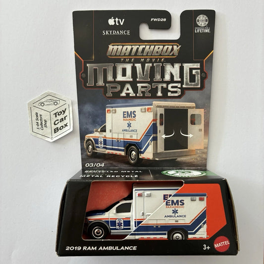 2026 MATCHBOX Moving Parts - 2019 RAM Ambulance (Movie - Opening Rear Doors) D31