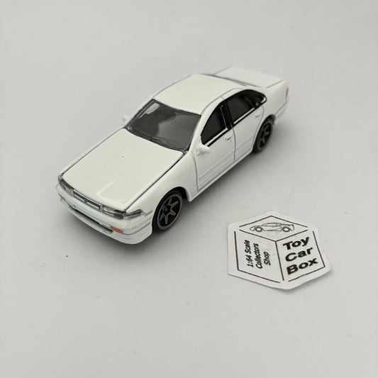 MAJORETTE Loose - Nissan Cefiro A31 (White #233A - 3” Scale - Opening Hood) E55